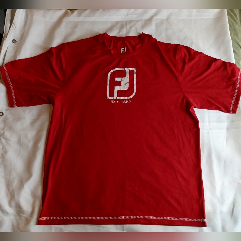 Red Men's FootJoy Golf Tshirt Sz L